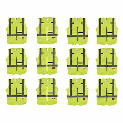 MILWAUKEE 48735061X12 High Visibility Vest 12 pk S/M