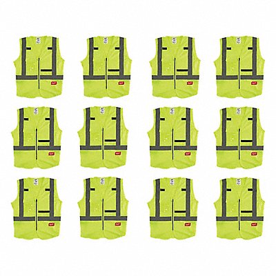 MILWAUKEE 48735062X12 High Visibility Vest 12 pk L/XL