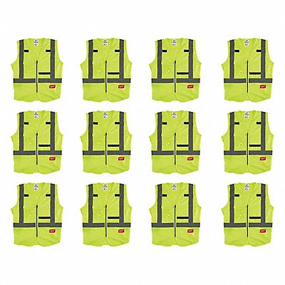 MILWAUKEE 48735023X12 High Visibility Vest 12 pk 3XL/4XL