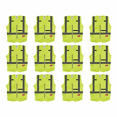 MILWAUKEE 48735063X12 High Visibility Vest 12 pk 3XL/4XL