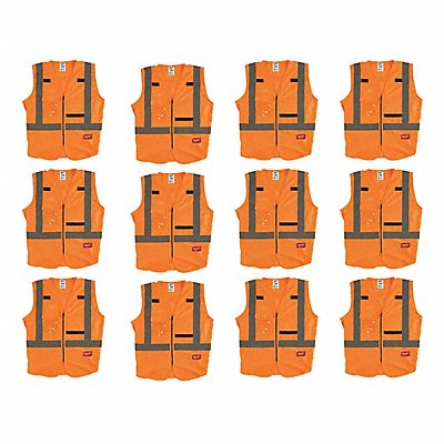 MILWAUKEE 48735071X12 High Visibility Vest 12 pk S/M
