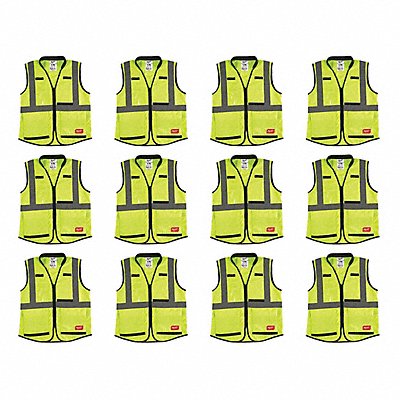 MILWAUKEE 48735081X12 High Visibility Vest 12 pk S/M