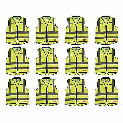 MILWAUKEE 48735043X12 High Visibility Vest 12 pk 3XL/4XL