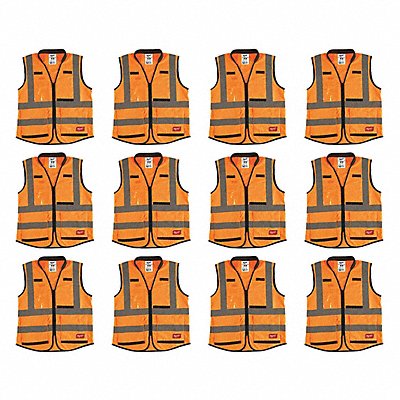 MILWAUKEE 48735051X12 High Visibility Vest 12 pk S/M