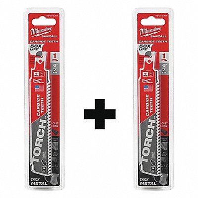 MILWAUKEE 4800520148005200 Reciprocating Saw Blade Set Thick Metal