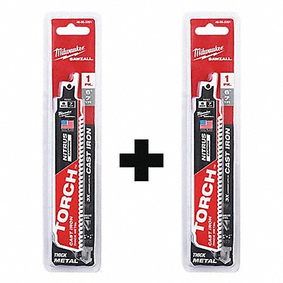MILWAUKEE 4800526148005260 Reciprocating Saw Blade Set Thick Metal