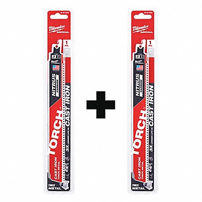 MILWAUKEE 4800526248005260 Reciprocating Saw Blade Set Thick Metal