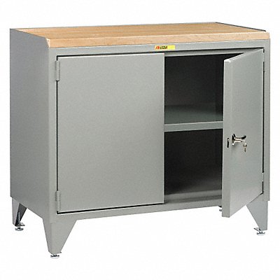 LITTLE GIANT MJ3LL2D2448 Cabinet Bench Butcher Block 48 W 24 D