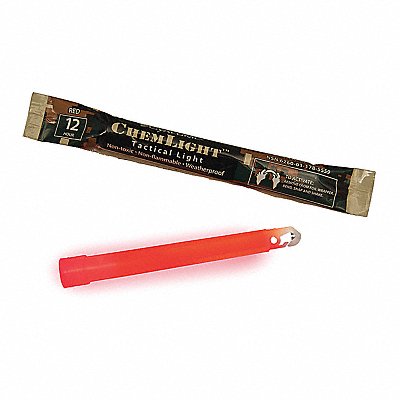 CHEMLIGHT BY CYALUME TECHNOLOGIES 927054 Lightstick Red 12 hr 6 in L PK500