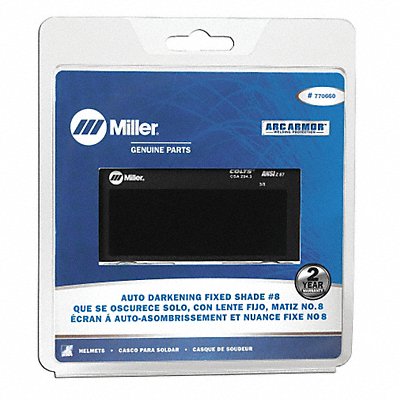 MILLER ELECTRIC 770660 Welding Lens 2 x 4 In #8 Auto-Darkening