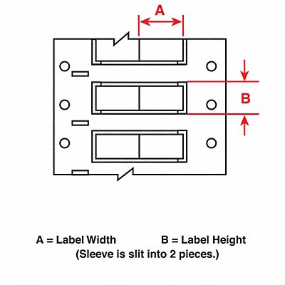BRADY 2HX1252WTJ2 Wire Sleeve Use with Ribbon 356154 White