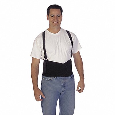 GRAINGER 1909L Back Support Black Nylon L