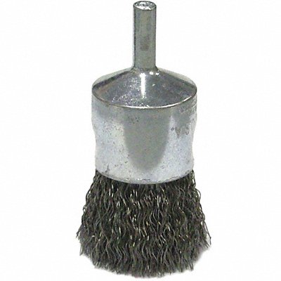 WEILER 36248 Crimped Wire End Brush Steel 1 in.
