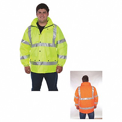 GRAINGER C16720GX4 Rain Jacket Unisex Green 4XL