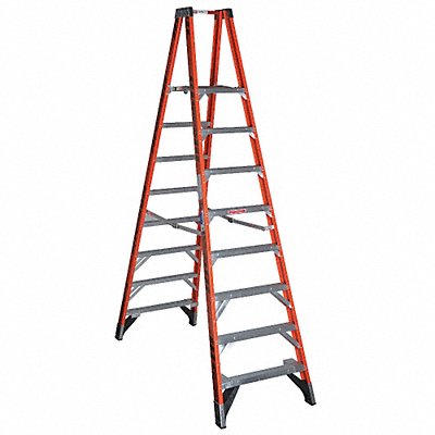 WERNER PT7408 Twin Platform Stepladder 8 ft FGL 300 lb