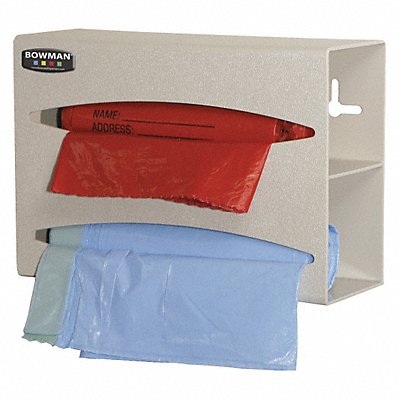 BOWMAN DISPENSERS BG0020212 Bag Dispenser Wall Mount 3-61/64