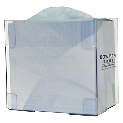 BOWMAN DISPENSERS FP122 Face Mask Dispenser Clear PETG Plastic