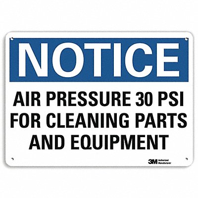 LYLE U51031NP14X10 Notice Sign 10 in x 14 in Plastic