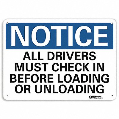 LYLE U51039NA10x7 Notice Sign 7 in x 10 in Aluminum