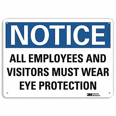 LYLE U51044NA14x10 Notice Sign 10 in x 14 in Aluminum