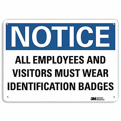 LYLE U51045NA14x10 Notice Sign 10 in x 14 in Aluminum