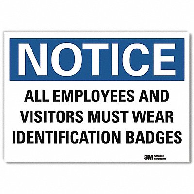 LYLE U51045RD10X7 Notice Sign 7inx10in Reflective Sheeting