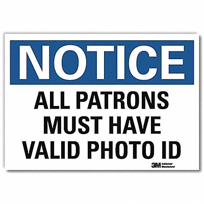 LYLE U51052RD10X7 Notice Sign 7x10in Reflective Sheeting