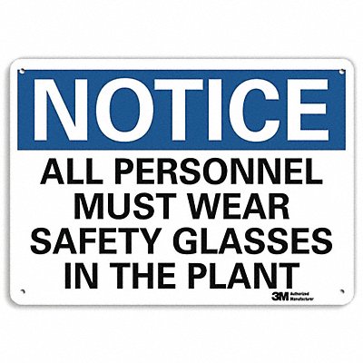 LYLE U51053NA14x10 Notice Sign 10 inx14 in Aluminum