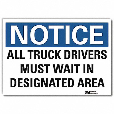 LYLE U51057RD10X7 Rflct Loading Unloading Lbl 7x10in Alum