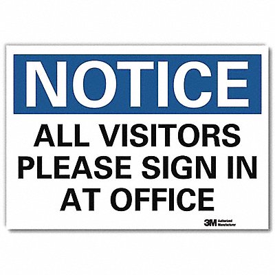 LYLE U51069RD7X5 Notice Sign 5inx7in Reflective Sheeting