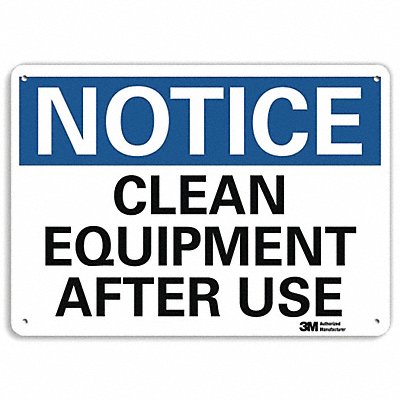 LYLE U51099NP10X7 Notice Sign 7 inx10 in Plastic