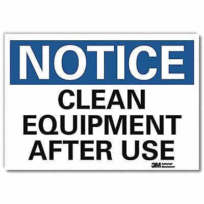 LYLE U51099RD10X7 Notice Sign 7inx10in Reflective Sheeting