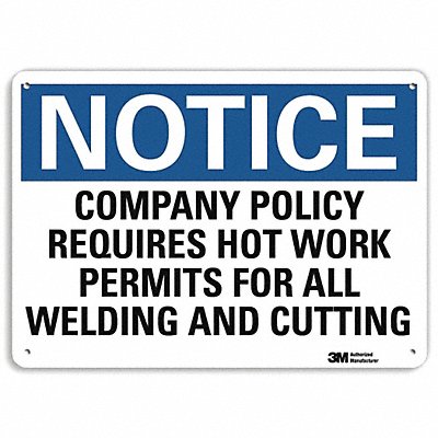 LYLE U51106NP14X10 Notice Sign 10 inx14 in Plastic