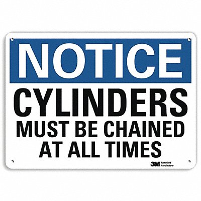 LYLE U51115RA14X10 Notice Sign 10 inx14 in Aluminum
