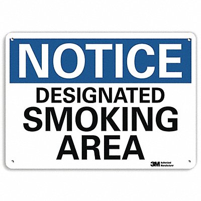 LYLE U51118RA14X10 Notice Sign 10 inx14 in Aluminum