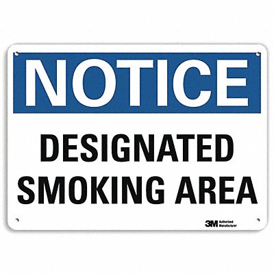 LYLE U51119NA10x7 Notice Sign 7 in x 10 in Aluminum