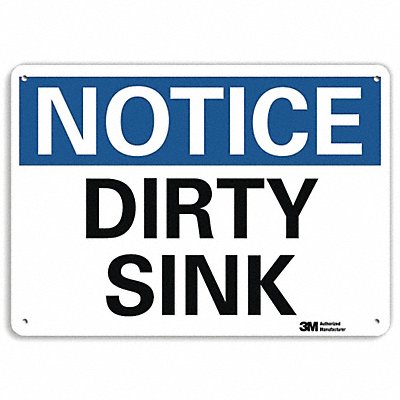 LYLE U51121RA10X7 Notice Sign 7 in x 10 in Aluminum
