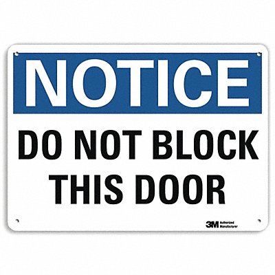 LYLE U51125NA10x7 Notice Sign 7 in x 10 in Aluminum
