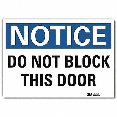 LYLE U51125RD10X7 Notice Sign 7inx10in Reflective Sheeting