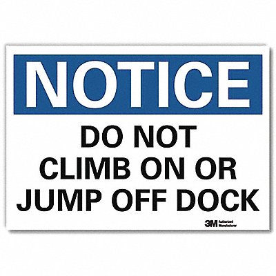 LYLE U51127RD10X7 Notice Sign 7 in x 10 in Aluminum