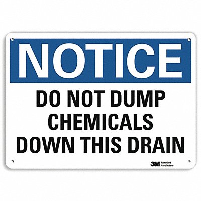 LYLE U51129RA14X10 Notice Sign 10 in x 14 in Aluminum