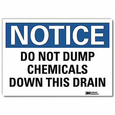 LYLE U51129RD7X5 Notice Sign 5inx7in Reflective Sheeting