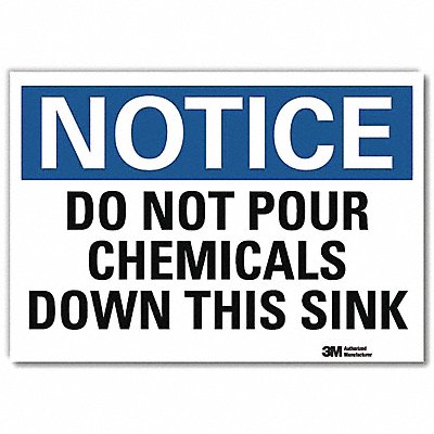 LYLE U51139RD14X10 Notice Sign 10 in x 14 in Reflective Sheeting