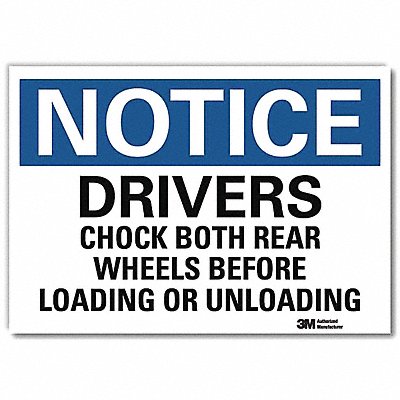 LYLE U51154RD14X10 Notice Sign 10inx14inReflective Sheeting
