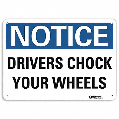 LYLE U51155NA14x10 Notice Sign 10 inx14 in Aluminum