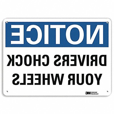 LYLE U51156NA14x10 Notice Sign 10 inx14 in Aluminum