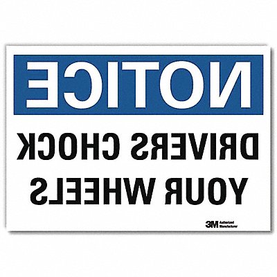 LYLE U51156RD14X10 Notice Sign 10inx14inReflective Sheeting