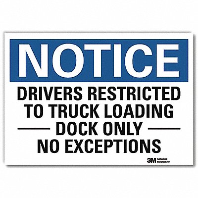 LYLE U51159RD14X10 Notice Sign 10 in x 14 in Reflective Sheeting