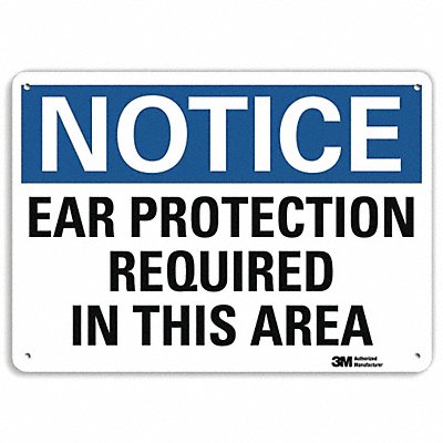 LYLE U51165NA14x10 Notice Sign 10 in x 14 in Aluminum