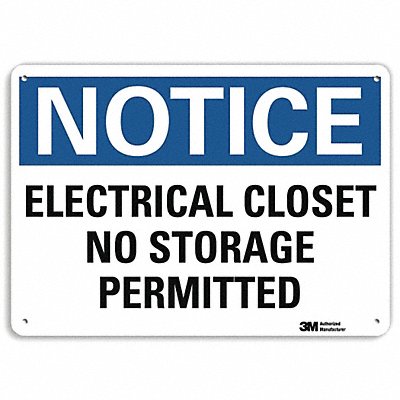 LYLE U51168NP10X7 Notice Sign 7 inx10 in Plastic